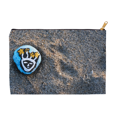 Resting Beach Face Accessory Pouch