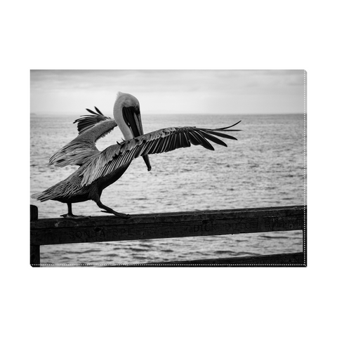 Pelican on a Pier Canvas Mini