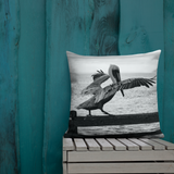 Pelican on a Pier Premium Pillow