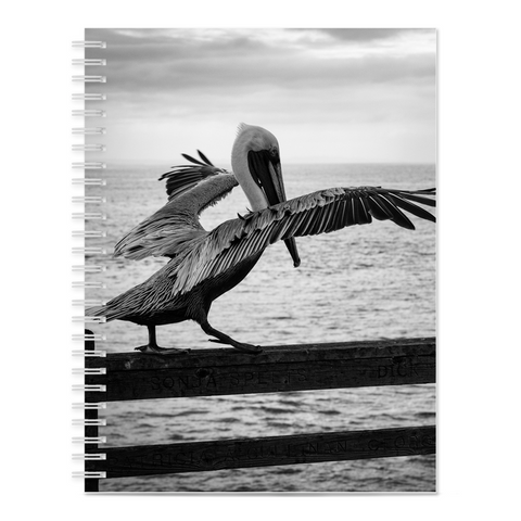 Pelican on a Pier Notebook