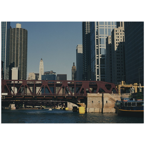 Chicago River Bridge 5x7 Canvas Mini