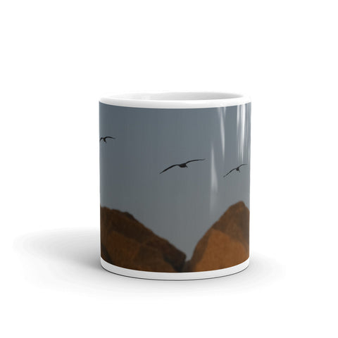 Flock of (Sunset) Seagulls Coffee Mug