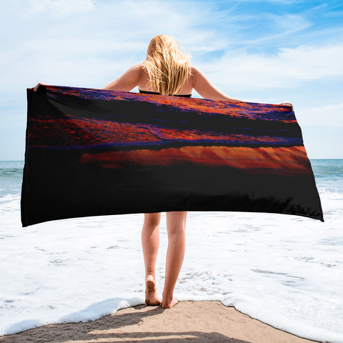 Technicolor Tide Beach Towel