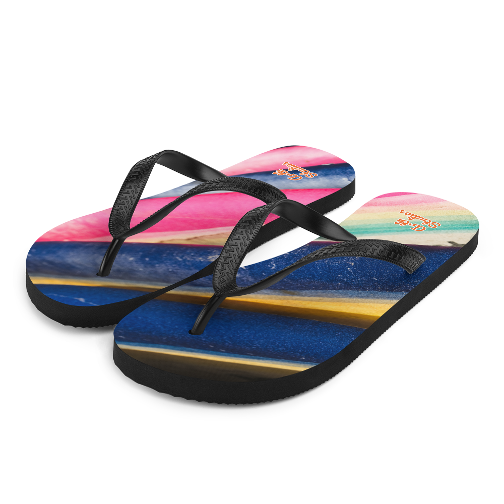 Surf style top flip flops