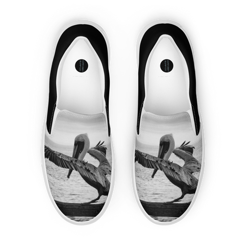 Pelican on a Pier Women’s slip-on canvas shoes
